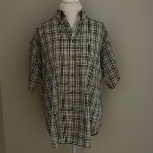 Puritan Men's Short Sleeve Button Down Shirt, size Medium, Multicolors